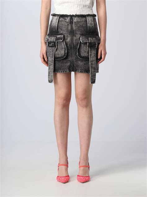 fendi denim skirt|genuine fendi skirts.